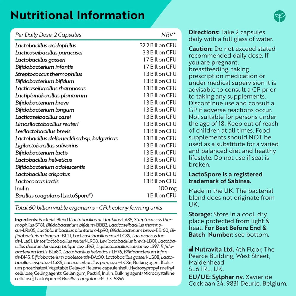 60 Billion CFU Bio Cultures Complex