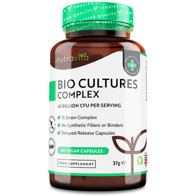 40 Billion CFU 15 Strain Bio Complex Cultures for Digestive Health