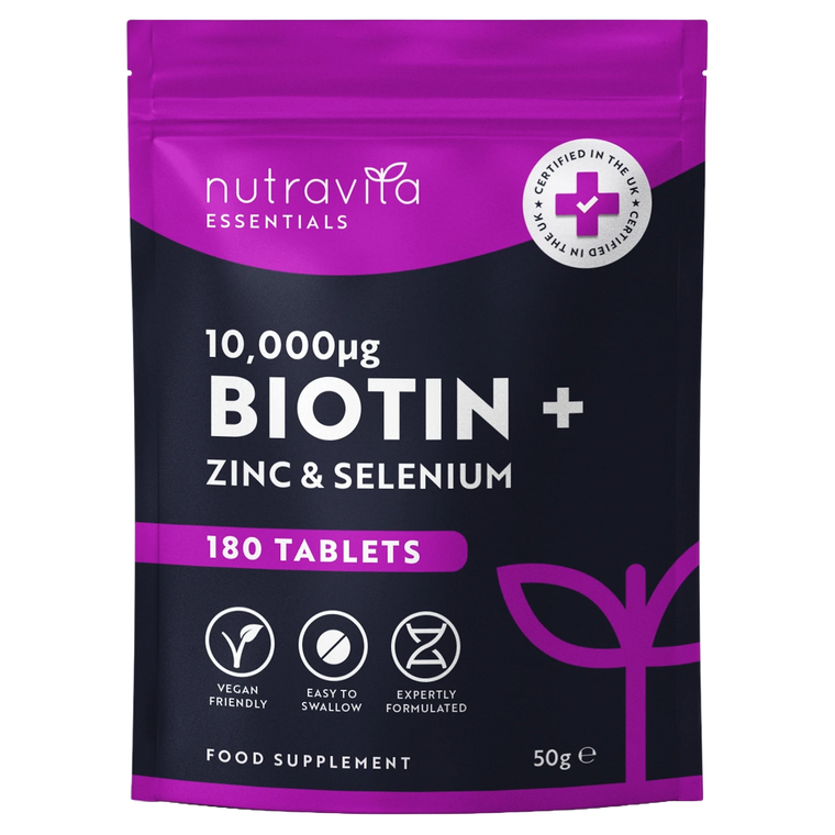 Biotin 10,000mcg Essentials 180 Tablets