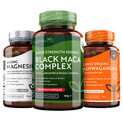 Stress Balance Bundle with Magnesium, Ashwagandha & Maca Root